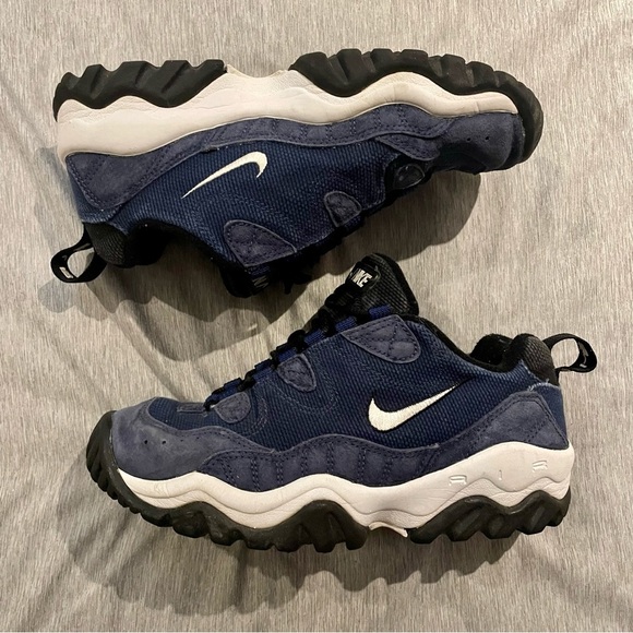 Nike vintage Y2k air blue suede chunky shoes sz 8 - Picture 1 of 6